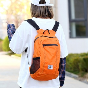 กระเป๋าเป้สะพายหลังแบบพับได้ ผลิตตามสั่งจากโรงงาน ทำจากผ้าไนลอนริปสต็อป สำหรับปั่นจักรยาน กีฬากลางแจ้ง พร้อมโลโก้ - Product Image 6