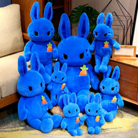 Peluche Lapin Bleu Clair Super Doux Airongle avec Rembourrage en Coton PP, Grande Taille 31cm-50cm, Cadeau de Fête Unisexe