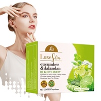 Marque Blanche 10 Sachets Poudre de Boisson Fruitée au Concombre Dalandan, Mélange de Kale, Gingembre et Collagène, Boisson Naturelle Saveur Fruits et Légumes