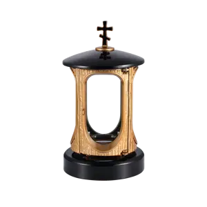 Funeral supplies cemetery and monument accessories Shanxi black granite memorial lantern religious crafts China supplier