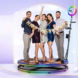 Wedding Birthday Party Dance Floor Live Broadcast Rotating <strong>360</strong> Photo Booth Portable - Product Image 2