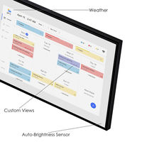 Calendario Digital Inteligente de 15.6 Pulgadas, Montado en la Pared, con Pantalla Táctil WiFi, Planificador Familiar, Organizador de Tareas para el Hogar y la Oficina