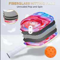 Raquettes de pickleball en fibre de carbone T700 de haute qualité, thermoformées, avec noyau en nid d'abeille GEN4 de 16 mm, 40 trous, surface améliorée pour une meilleure adhérence, pour enfants