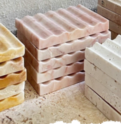 Lussuosa Portasapone in Pietra Naturale Ecologico e Impermeabile, Design Europeo in Marmo Durevole per Hotel, Bagno, Cucina e Uso Esterno - Product Image 4