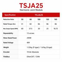 Módulo de Articulación Robótica TSJ25 Hirobot/Actuador Armónico de 48V, Potencia de Salida de 290W, 1 Año de Garantía, Envíos Directos de Fábrica