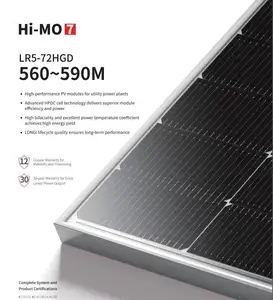 Nouveaux produits longi himo 7 module double verre bifacial 560w 565w 570w 575w 580w 585w panneaux solaires