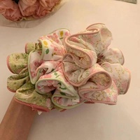 Nouveau tissu floral grands cheveux chouchous douce fille cheveux accessoires grande impression bande de cheveux chouchous