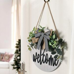 Hot Selling unvollendete Kiefernholz Wand schilder runde Form hängende Funktion für Tür dekoration und DIY - Product Image 4