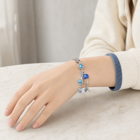 Nouveau Bracelet SUIDING en Alliage avec Breloque Patte et Perles en Verre Cristal – Tendance pour Femmes et Enfants, Idéal pour le Quotidien et comme Cadeau