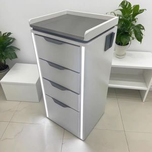 DM Professional Hair Salon <b>Storage</b> Cabinet Large Capacity <b>4</b> <b>Drawer</b> Cabinet Modern Simple Salon Tool Cabinet with LED Light Beaut - Product Image 4