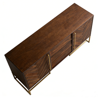Meuble TV moderne à 2 portes avec pieds en métal, console multimédia pour salon, meuble de rangement, unité TV pour salon