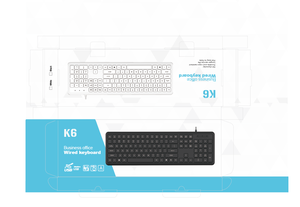 Keywin Mùa Hè Cổ 108 Phím Màu Đen Trắng Văn Phòng Có Dây Bàn Phím Kích Thước Đầy Đủ Giá Tốt USb1.35m PVC Có Dây Văn Phòng Bàn Phím PC Máy Tính Để Bàn - Product Image 4