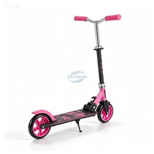 Adjustable Kids Scooter Aluminum Alloy Two-<b>Wheel</b> Blue PU <b>Wheels</b> Foot Brake Outdoor Riding for Children - Product Image 5