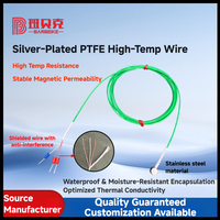 Sensor de temperatura RTD PT100/PT1000 de alta precisión con Sonda magnética y cable PTFE Instrumentos de temperatura personalizables de 3 hilos