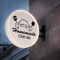 Panneaux publicitaires lumineux personnalisés avec logo, enseignes extérieures pour commerces, enseignes lumineuses circulaires à LED