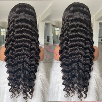 Perruque frontale en dentelle suisse sans colle, cheveux indiens vierges bruts alignés sur les cuticules, 13x4 13x6, perruques de cheveux humains avec dentelle HD pour femmes noires