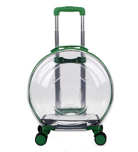 Özelleştirilebilir Pet hava kutusu arabası sırt çantası taşınabilir açık kedi taşıyıcılar için Pet seyahat Pet taşıyıcılar şeffaf kılıf ile tekerlek - Product Image 4
