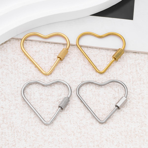 Heart-Shaped Stainless Steel Buckle Gold Plated For <b>Bracelet</b> Making DIY Jewelry Accessory - Product Image 4