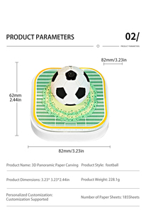 2026 beaux cadeaux de football <span class=keywords><strong>calendrier</strong></span> 3D quotidien bloc-notes papier artisanat déchirer Graduation cadeau Sculpture 3D bloc-notes pour garçon - Product Image 5