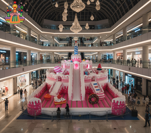 Castillo Inflable de PVC Resistente para Fiestas de Cumpleaños, Trampolín con Tobogán, Parque Infantil Inflable para Niños y Adultos, Alquiler <span class=keywords><strong>Comercial</strong></span> para Fiestas - Product Image 2