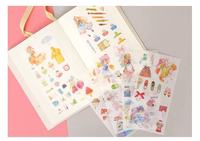 Hojas de Pegatinas Decorativas Pre-cortadas de Washi, con Diseños de Animales Adorables, Creativas, Duraderas y Ecológicas, para Cuadernos Hechos a Mano