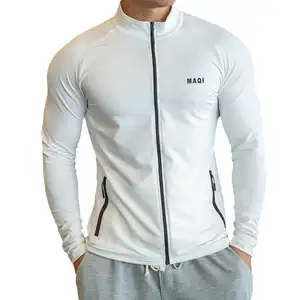 OEM custom logo fishing sweatshirts high quality streetwear no string zipper up crew neck zip hoodie