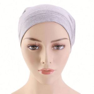 Lot de 5 bonnets de nuit en coton doux extensible doublés de soie, bonnets souples pour femmes aux cheveux naturels - Product Image 2