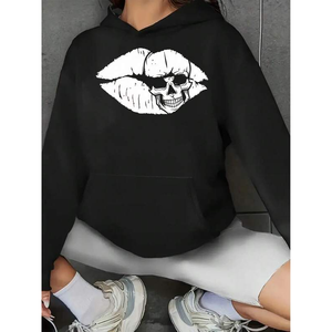 Custom Logo Active Workout Fleece Pullover Sweatshirts Cotton Heavyweight Oversized Cotton Hoodie for Women - Product Image 2