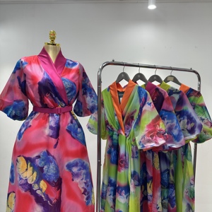 Mini <span class=keywords><strong>Abito</strong></span> da Donna, Abbigliamento Femminile a Prezzo Conveniente, Moda 2024, Casual, Prezzo Ragionevole, in Chiffon, Lavabile, Personalizzabile - Product Image 1