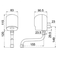 Robinet à capteur automatique HY-228D Torneira de Agua do Sensor TouchlessRobinet d'eau mural pour salle de bain et cuisine