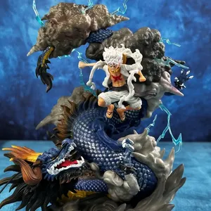 Figura de acción de alta calidad de Monkey D. <span class=keywords><strong>Luffy</strong></span> (con rayo) <span class=keywords><strong>VS</strong></span> <span class=keywords><strong>Kaido</strong></span>, modelo de adorno de <span class=keywords><strong>anime</strong></span> para colección, SY One Piece - Product Image 2