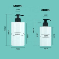 Botol Pompa Plastik PET Silinder Bulat Isi Ulang Pabrik Populer 300ml 500ml Botol Lotion Sampo Botol Sabun Cair