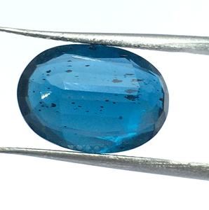 พลอยไคยาไนต์สีน้ำเงินธรรมชาติทรงรีเหลี่ยมเพชรพลอยสำหรับทำเครื่องประดับ ขนาด 9x7 มม.-14x10 มม. รับรองโดยบุคคลที่สาม - Product Image 3