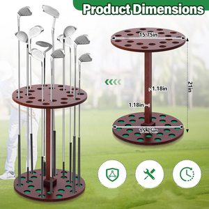 Expositor y Soporte de Almacenamiento para Palos de Golf de Madera/Bambú, Resistente, Duradero, Ecológico, Lacado, con Impresión de Logotipo Personalizado, Venta al Por Mayor - Product Image 3