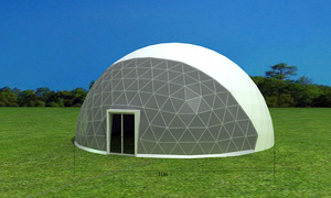 ShenBao <span class=keywords><strong>yourte</strong></span> géodésique 10M 12M 15M 20M dôme tente hôtel dôme maison Glamping tente géodésique avec couverture de toit en PVC pour l'extérieur utilisé - Product Image 4