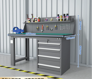 Banc de travail robuste antistatique personnalisable ZHY-68 1200x750x1250mm avec 4 tiroirs et serrure à clé pour atelier et ligne d'assemblage2 - Product Image 2