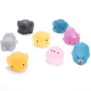 Hot Sale TPR Random Kawaii Mini Mochi Animal Glitter Squishy <b>Squeeze</b> Stress Relief Promotional Toy for Kids and Adults - Product Image 6