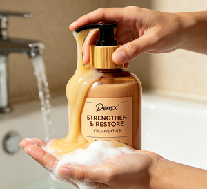 Shampoo au savon noir de marque privée, beurre de karité, huile de ricin, aloe vera, anti-frisottis, lissant, hydratant, pour cheveux bouclés, sans cruauté - Product Image 3