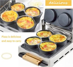 <span class=keywords><strong>Mini</strong></span> machine à pizza commerciale 1260W crêpière gaufrier Pizza Maker <span class=keywords><strong>4</strong></span> <span class=keywords><strong>Mini</strong></span> Machine à pizza Machine à crêpes multifonctionnelle antiadhésive - Product Image 4