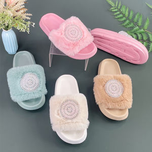 Pantoufles en fourrure d'alpaga bon marché à la mode chaussettes pantoufles pour femmes vente en gros d'usine - Product Image 3