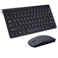 Set Mouse Keyboard tanpa kabel portabel, Mouse Keyboard dan Mouse Kombo 2.4G Untuk Laptop