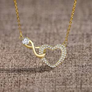 2026 Yeni Aşk 8 Kelime Düğümü Kolye Kraliçe Mizaçlı Kalp Şeklinde Köprücük Kemiği Zinciri Basit Sevgili Kolye Takı - Product Image 5