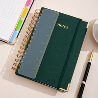 Agenda Quotidien 365 Jours Personnalisé 2027 2028 Spirale Annuel A5 Cuir PU Planificateur Réunions Cahier 5 Sujets