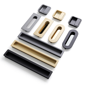 Outkali baru rilis Modern sederhana kabinet mebel tersembunyi dapur laci aluminium tertanam lemari pakaian tersembunyi pegangan tarik - Product Image 4