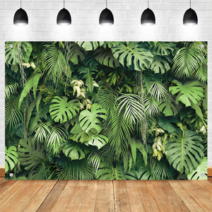 Vert <span class=keywords><strong>Tropical</strong></span> Vert Feuilles Photo Fond Pour Mariage Mariée Douche Partie Décor Jungle Safari Plantes Photographie Toile de Fond - Product Image 1