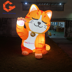 Globos Inflables con Luces LED, Modelos de Animales, Gato Inflable Personalizado, Globo de Gato <span class=keywords><strong>para</strong></span> Decoraciones de Festivales - Product Image 1