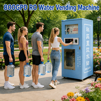 Máquina Expendedora de Agua Automática Comercial de 800 Galones por Día, Directo de Fábrica, Estación de Recarga de Agua, Purificación de Agua