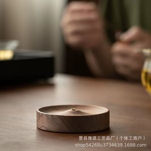 Black Walnut Solid Wood Incense Holder Hand Made Aromatic Zen Tea Ceremony Use Sandalwood Material - Product Image 5