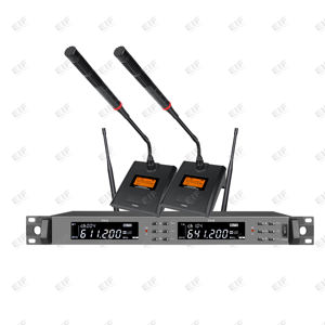 Micrófono inalámbrico para reuniones, sistema de conferencias de 2 canales - Product Image 1