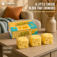 Cube de fromage souple 7 cm, bloc de pâte craquante, jouet à presser, lot en vrac, logo personnalisé OEM, ensemble de balles anti-stress Squishies TONGXIN